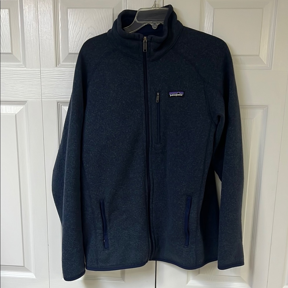 Patagonia Men's Zip Up Sweater - Dark Blue
